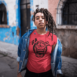 dreadlocked-girl-with-an-attitude-wearing-a-t-shirt-mockup-outdoors-a17141